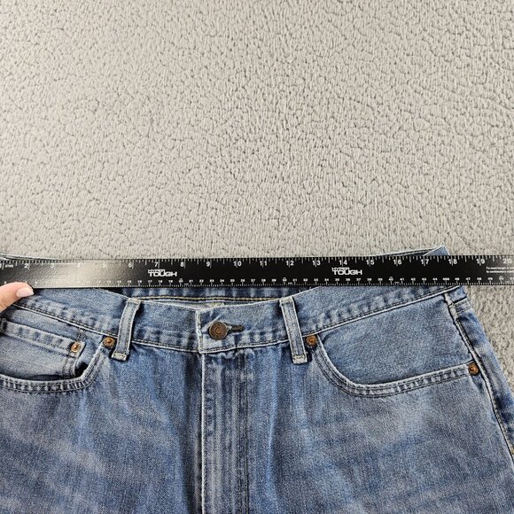 Levis Jeans Mens 38x34 Blue 505 Regular Fit Straight Leg Modern Work Pants - Picture 7 of 16